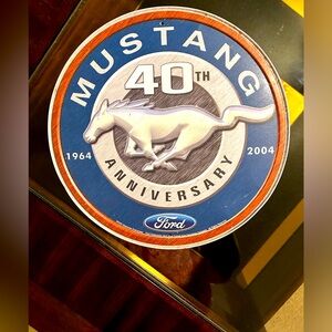 Ford Mustang 40th anniversary metal sign 1964-2004
